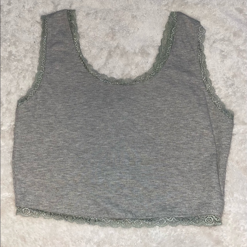 shein grey crop top